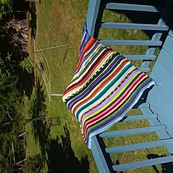 New small Throw/Baby Crocheted Afgan Blanket - Picture 3 of 7